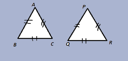 mcq question Conditions for triangle SSS congruency